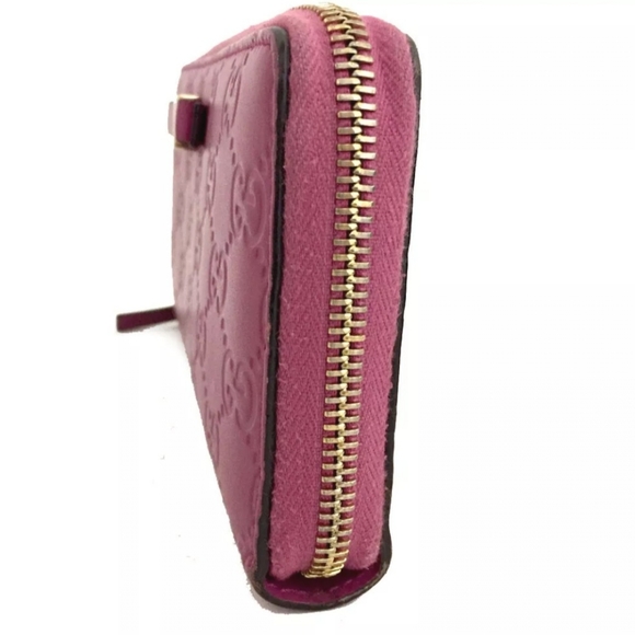 💖GUCCI Shima GG Guccissima Logo Leather Zippy Around Long Wallet /N2464 - Picture 10 of 11